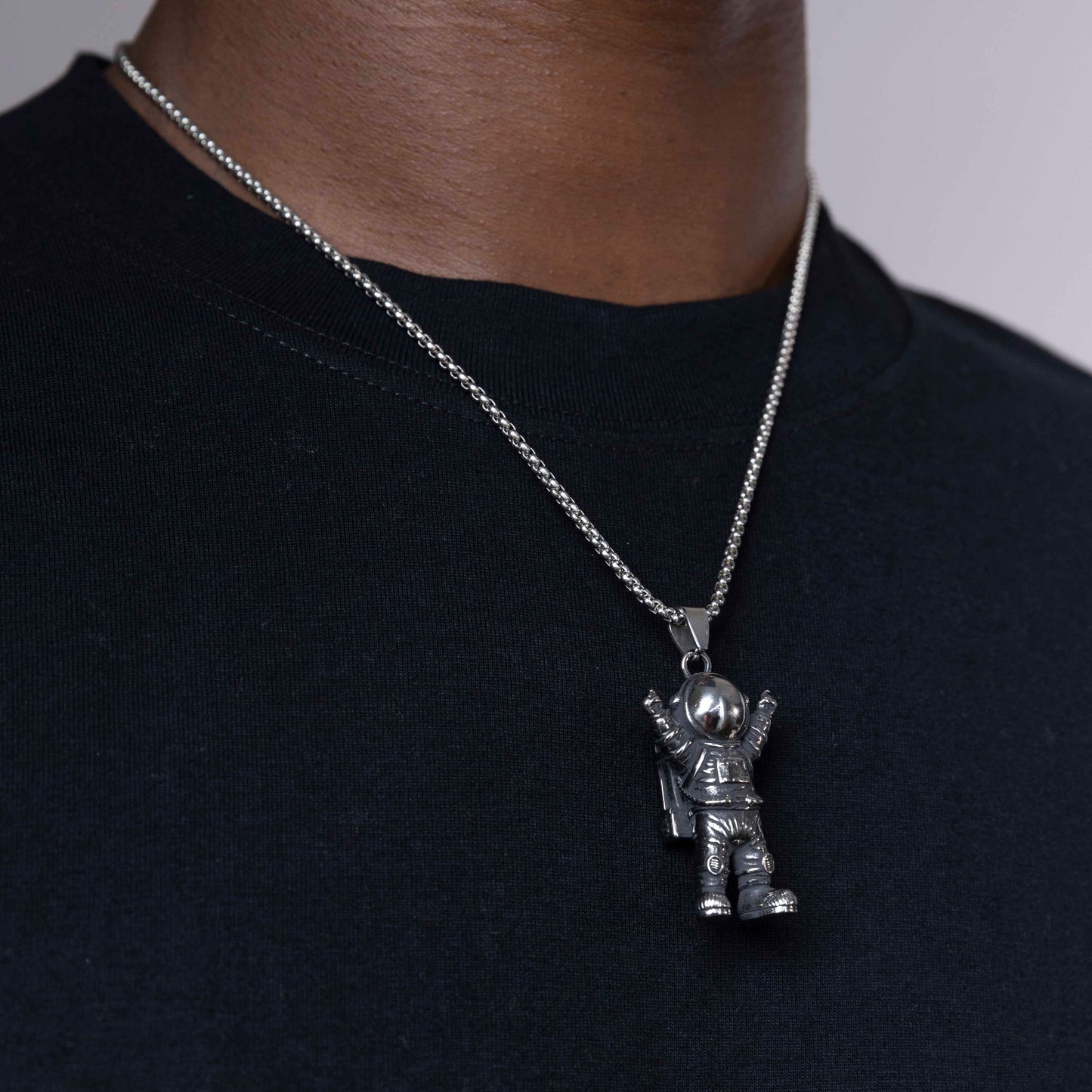 Astronaut pendant & chain.