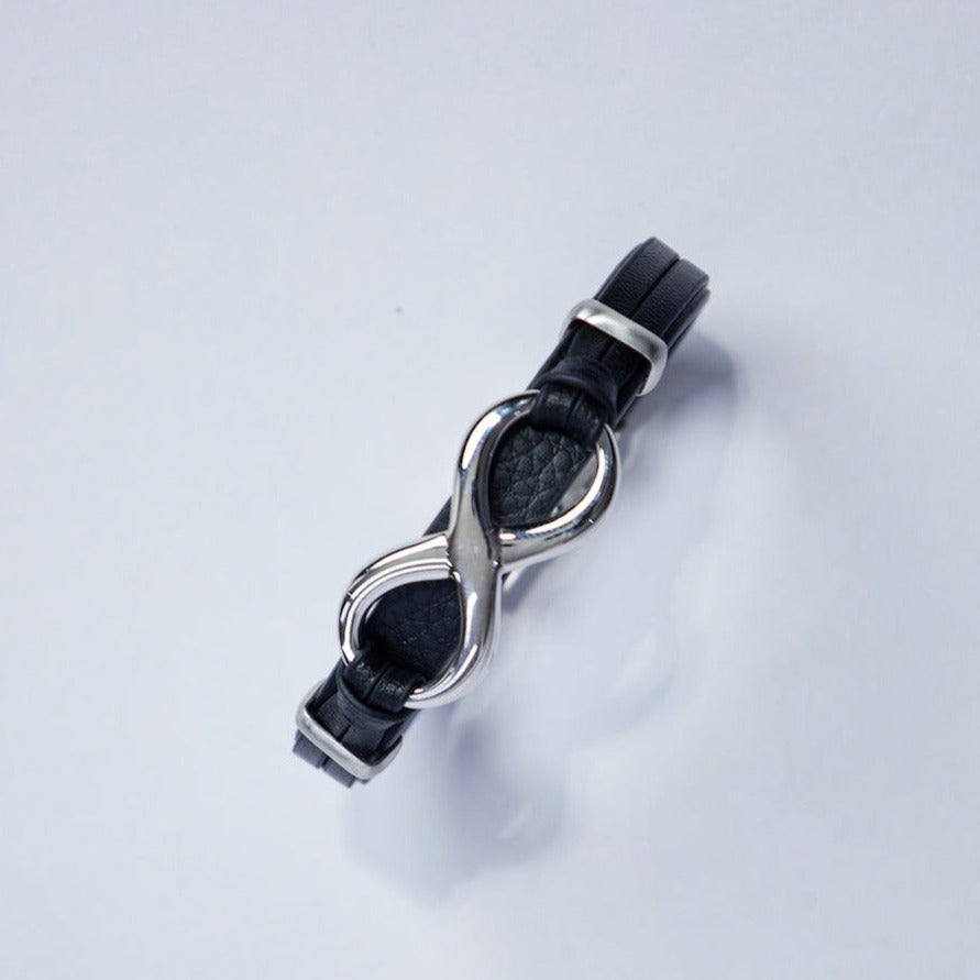 Infinity leather bracelet
