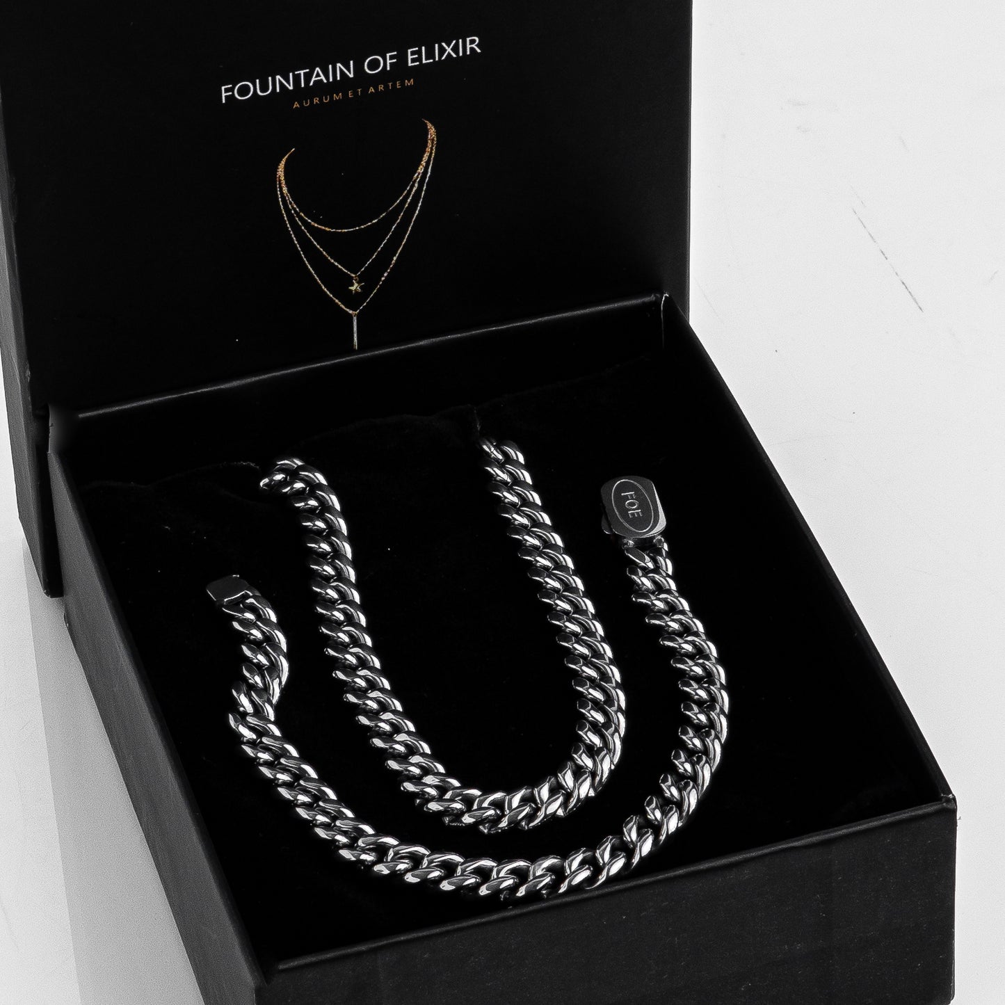 Cuban 8mm set (Silver)