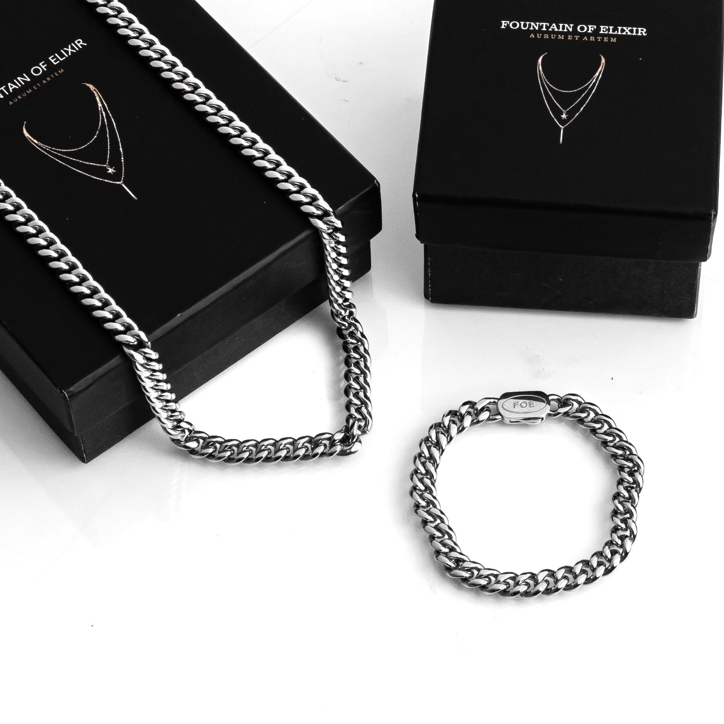 Cuban 8mm set (Silver)