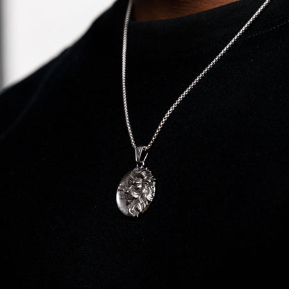 Lion pendant & chain.