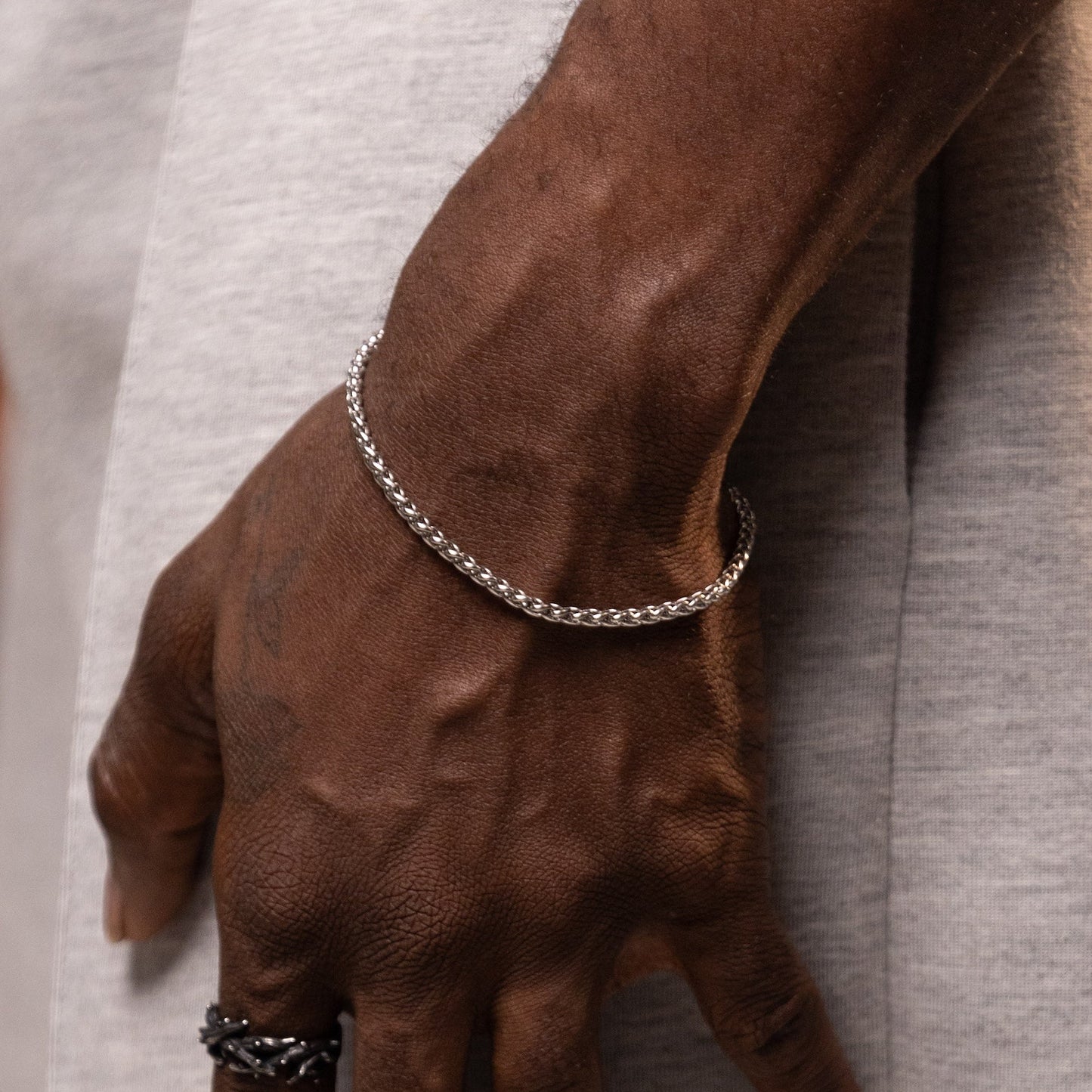 Wheat bracelet (Silver) 3mm