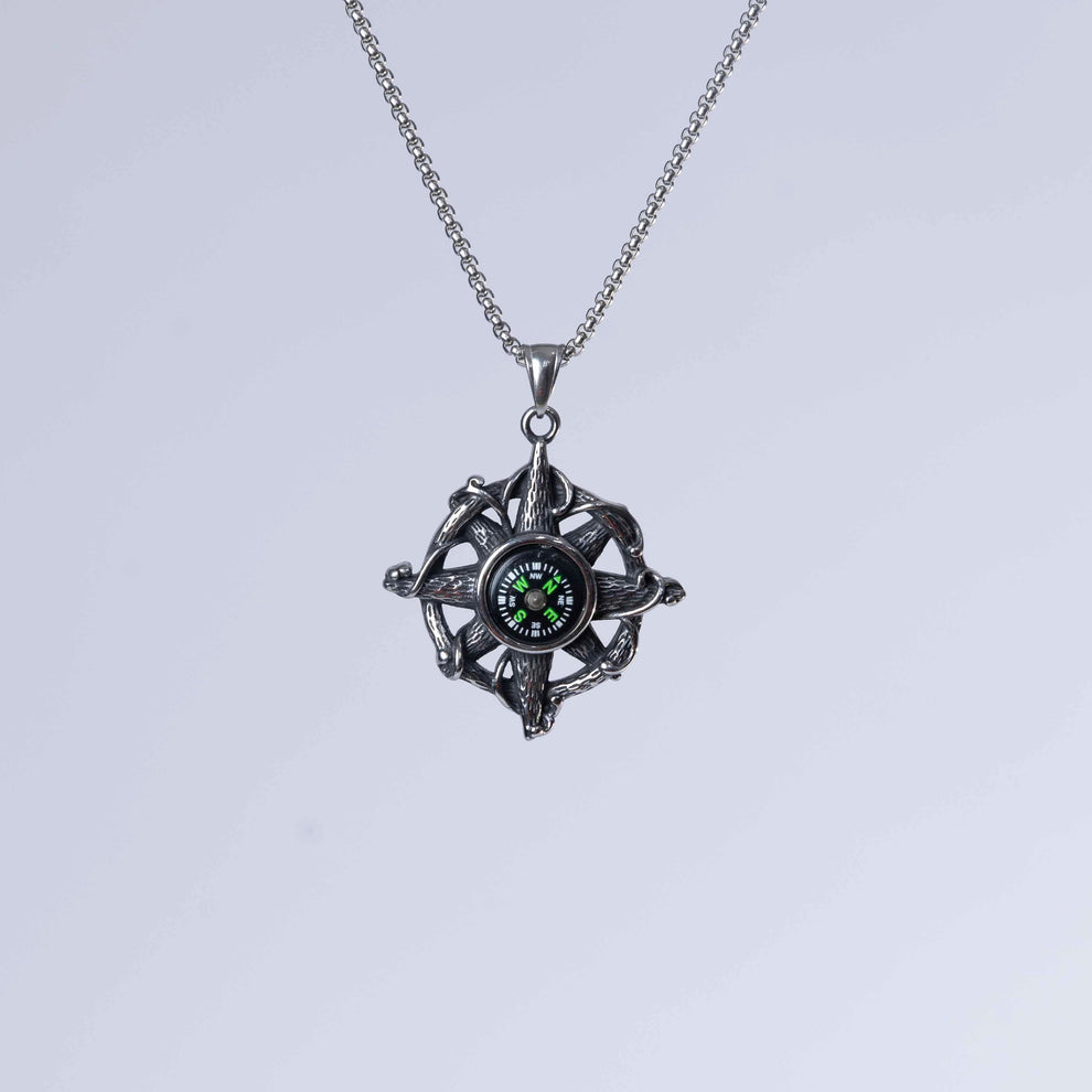 Compass pendant & chain. – Fountain of Elixir