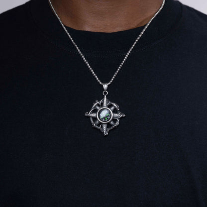 Compass pendant & chain.