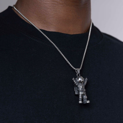 Astronaut pendant & chain.