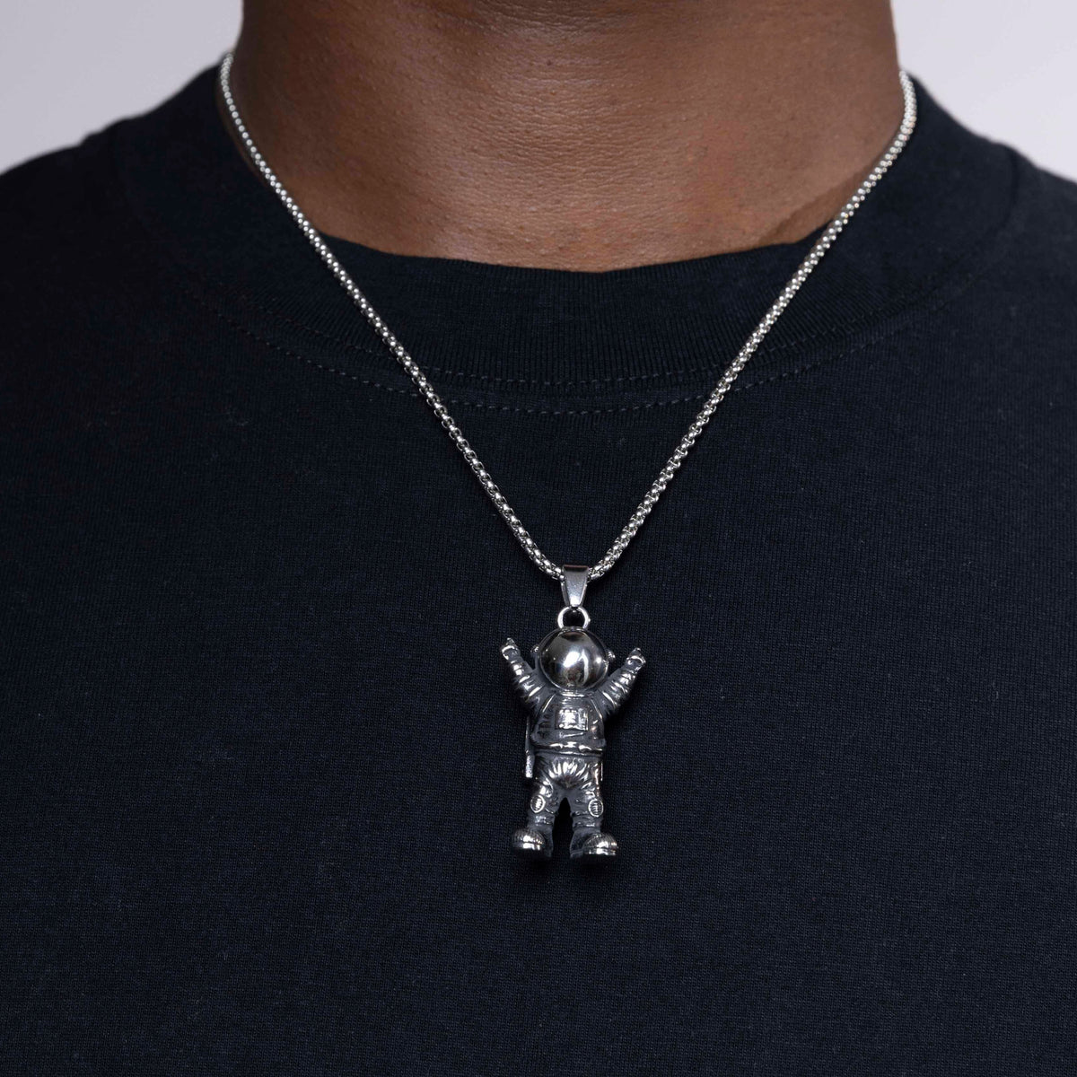 Astronaut pendant & chain.