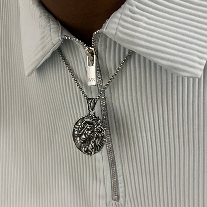 Lion pendant & chain.