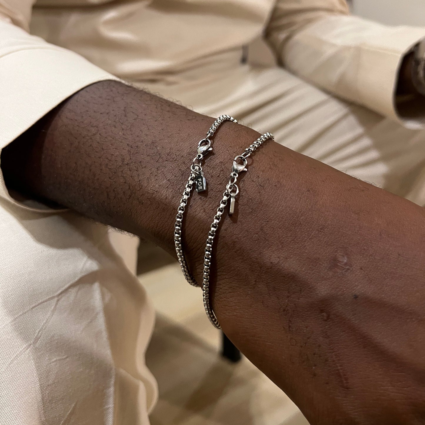 Box bracelet (Silver) 3mm
