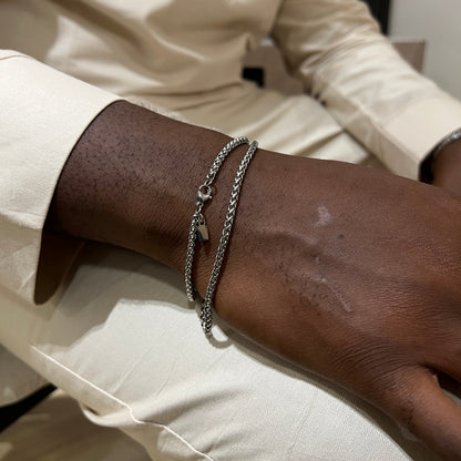 Wheat bracelet (Silver) 3mm