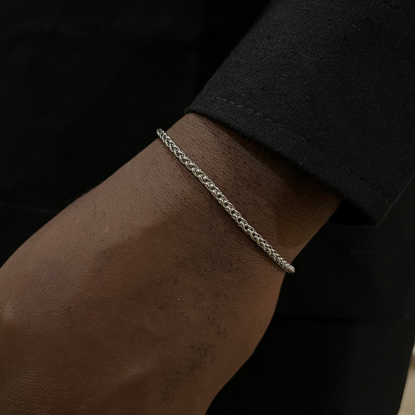 Wheat bracelet (Silver) 3mm