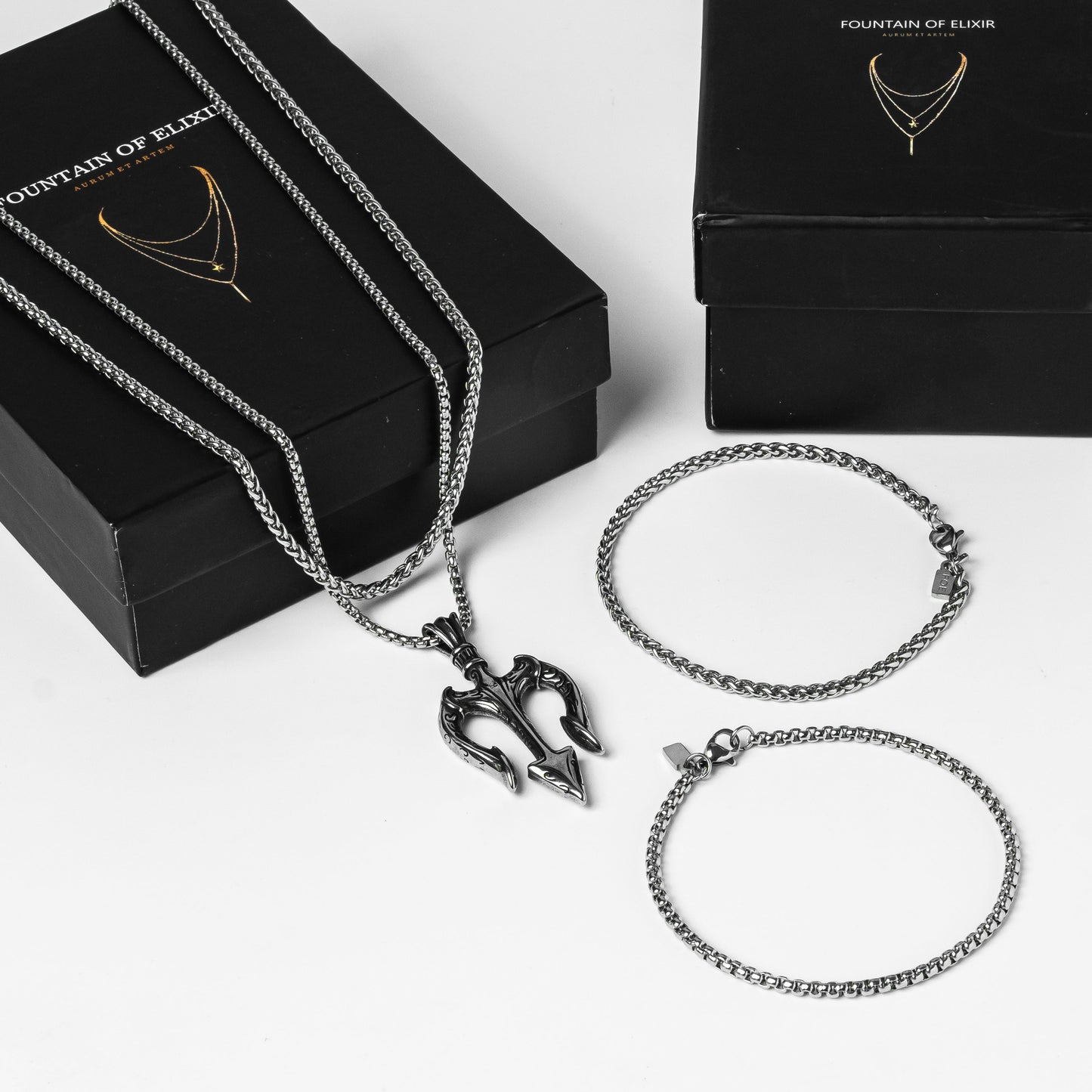 Wheat X Trident 3mm set(Silver)