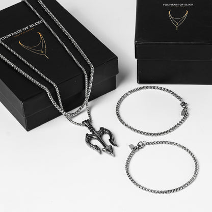 Wheat X Trident 3mm set(Silver)