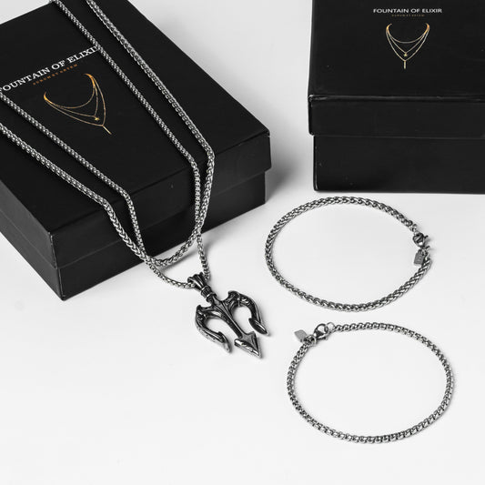 Wheat X Trident 3mm set(Silver)