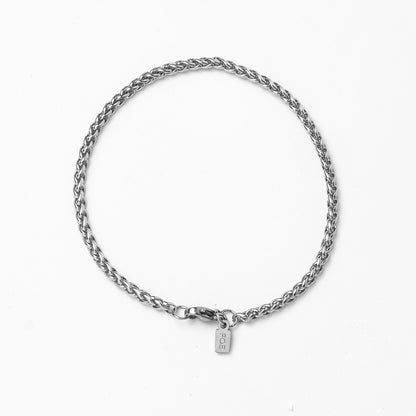 Wheat bracelet (Silver) 3mm