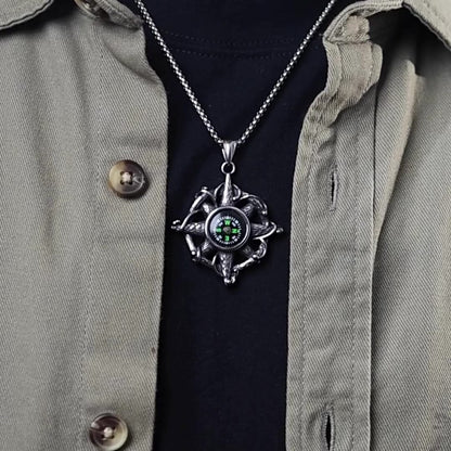 Compass pendant & chain.
